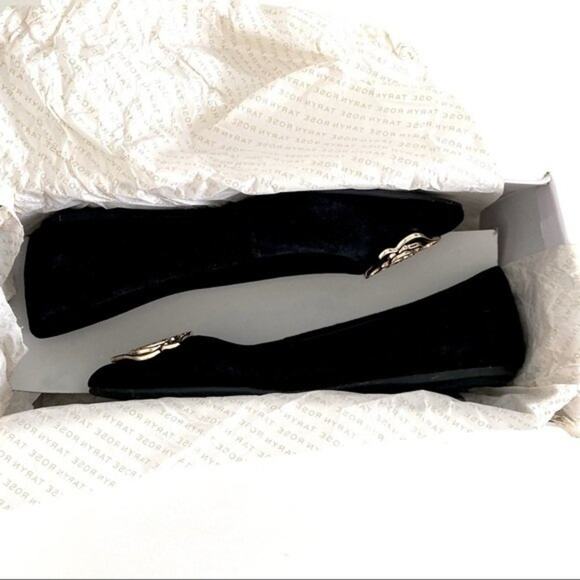 TARYN ROSE Fiona Pointed Toe Flats Black Size 6 - Picture 10 of 11